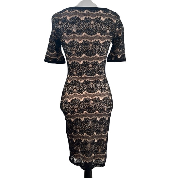 Reiss Elegant Black Lace Dress Size 0 - Picture 3 of 13